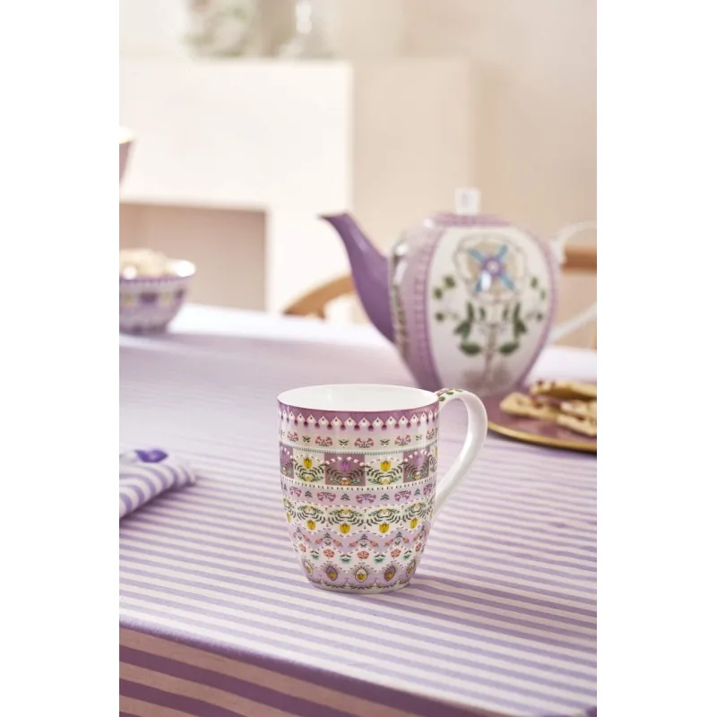 Pip Studio Lily & Lotus sada 2 hrnků 440ml, lila