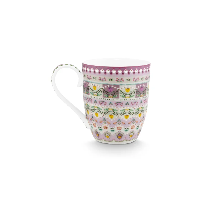 Pip Studio Lily & Lotus sada 2 hrnků 440ml, lila