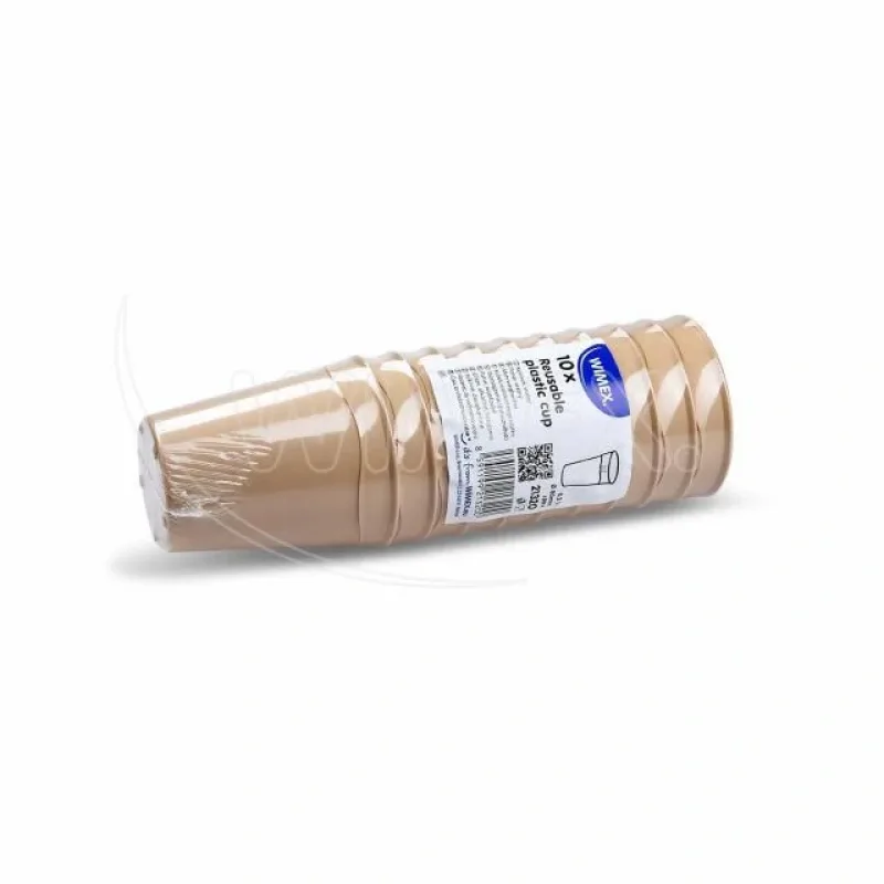 Kelímek vratný krémový 0,2 l (PP) [10 ks] (21320)