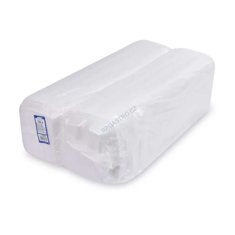 NEPOSÍLÁME - Menu box 3-dílný bílý 241 x 207 x 69 mm [125 ks] Pouze osobní odběr (75633VLO)