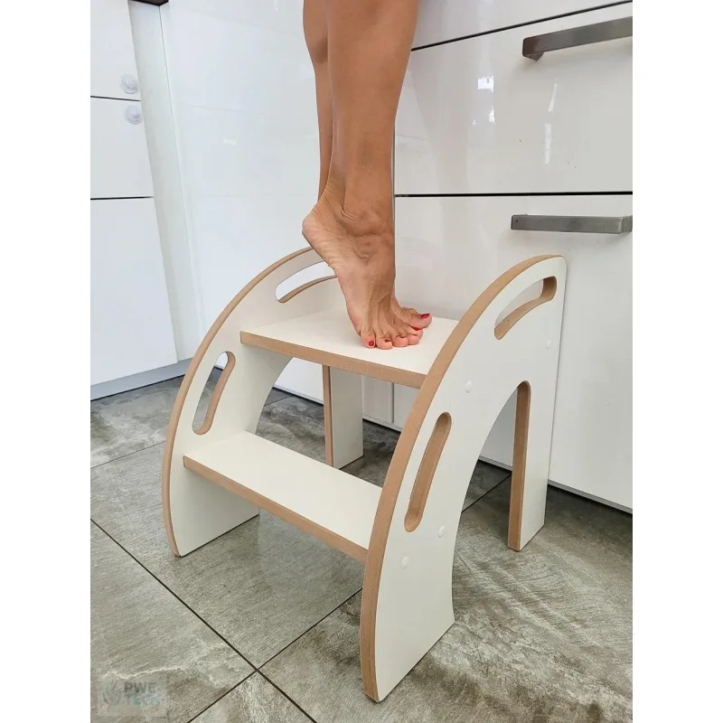 DAPAL Montessori MultiStep pomocné schodíky biele 425 × 425 × 70 mm