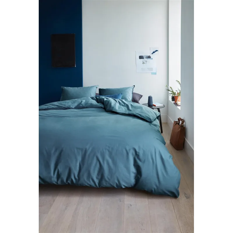 Organic Care povlečení z bio bavlny 140x200/220 + 60x70, Modro-šedá prodloužené