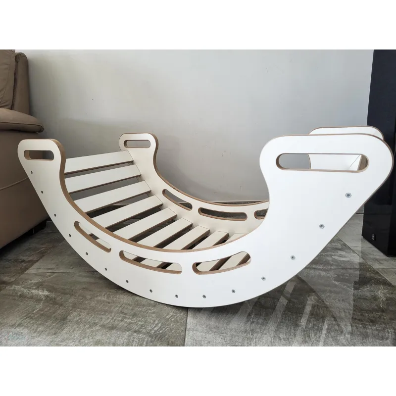 DAPAL Montessori Drevená hojdačka – XL 110 x 500 x 46 cm biela