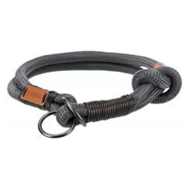 BE NORDIC stahovací obojek, tmavošedá/hnědá L-XL: 55cm/13mm