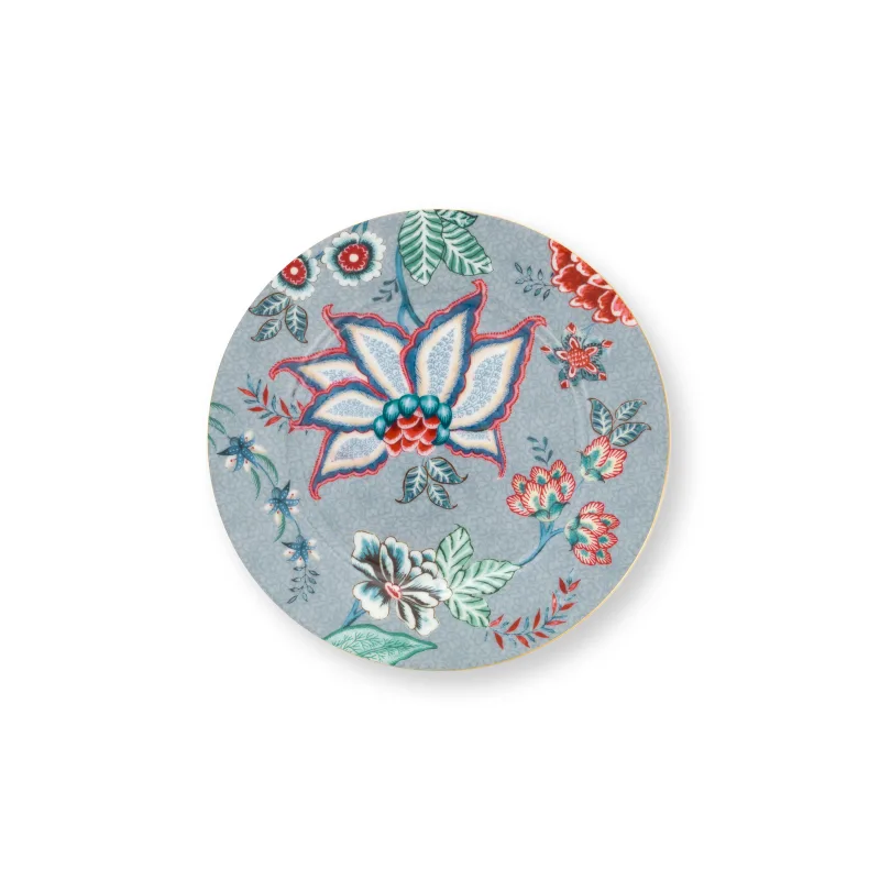 Pip Studio Flower Festival Oriental sada 4 ks talířů Ø17cm, modrá