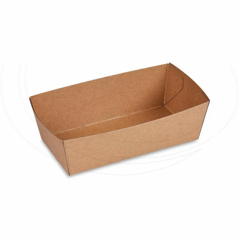 Papírové misky (FSC Mix) nepromastitelné, kraft (1000 ml) 16,5 x 9 x 6 cm [100 ks] (48399)
