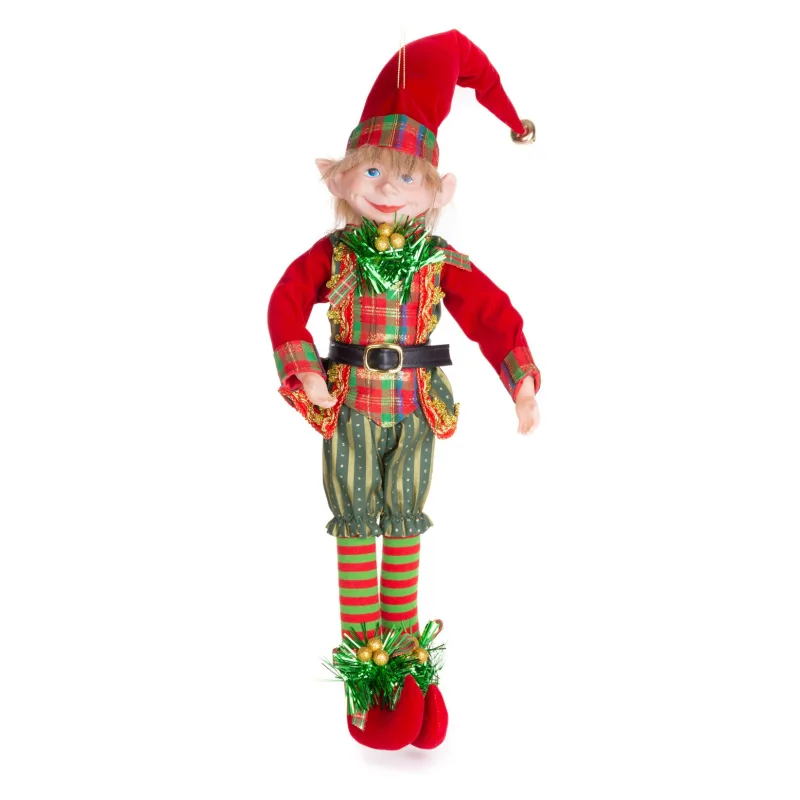 Vianočná dekorácia Elf, závesný, 46 cm