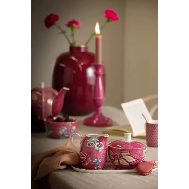 Pip Studio Flower Festival mlékovka 250ml, růžová