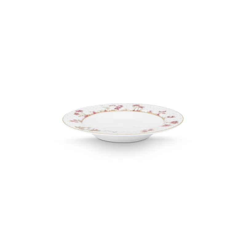 Pip Studio Jolie Dots Gold hluboký talíř ∅21,5cm, růžový