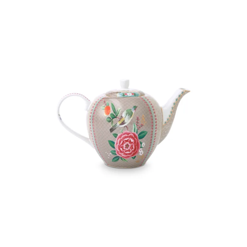 Pip Studio Blushing Birds khaki čajová konvice 1,6l, khaki