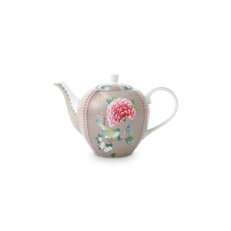 Pip Studio Blushing Birds khaki čajová konvice 1,6l, khaki