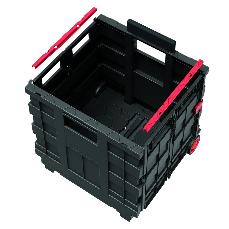 Kistenberg Skladacia prepravka bednička s rúčkou a kolieskami CART T modrá 39,6x37x100,8cm KCT4040-2717C