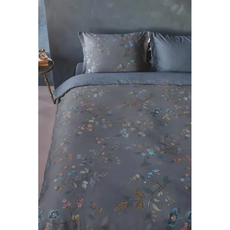 Pip Studio perkálové povlečení Kawai Flower modré 200x200 + 2x 70x90 cm