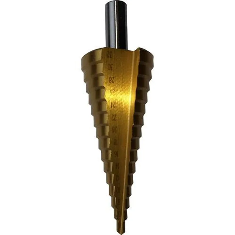 Vrták Strend Pro stupňovitý SD41, 04-32 mm, TiN, HSS rovný, do kovu