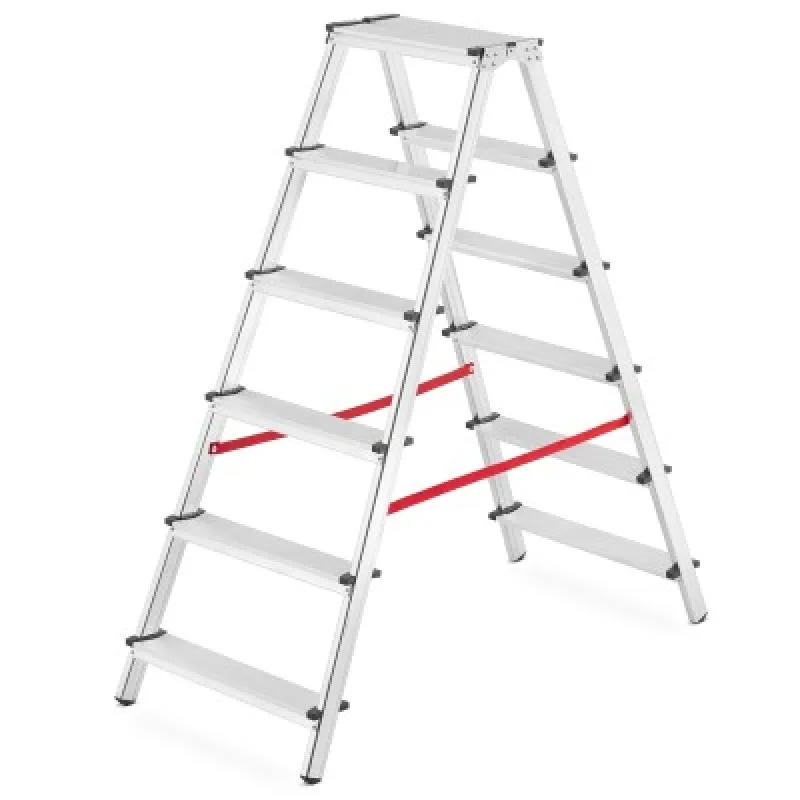 HIGHER L-DW2X6 Obojstranné schodíky hliníkové 2X6 stupňov