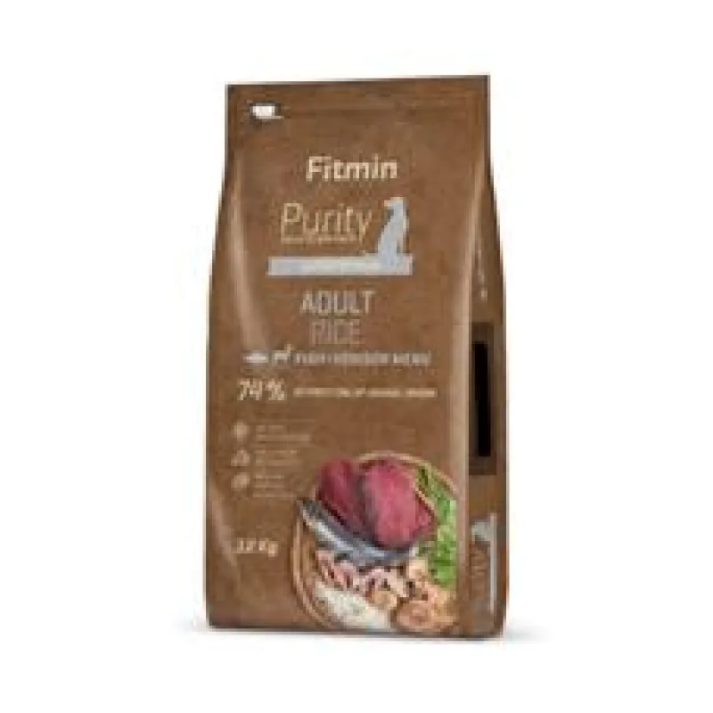 Fitmin kompletní krmivo pro psy Purity Rice Adult Fish&Venison 12 kg