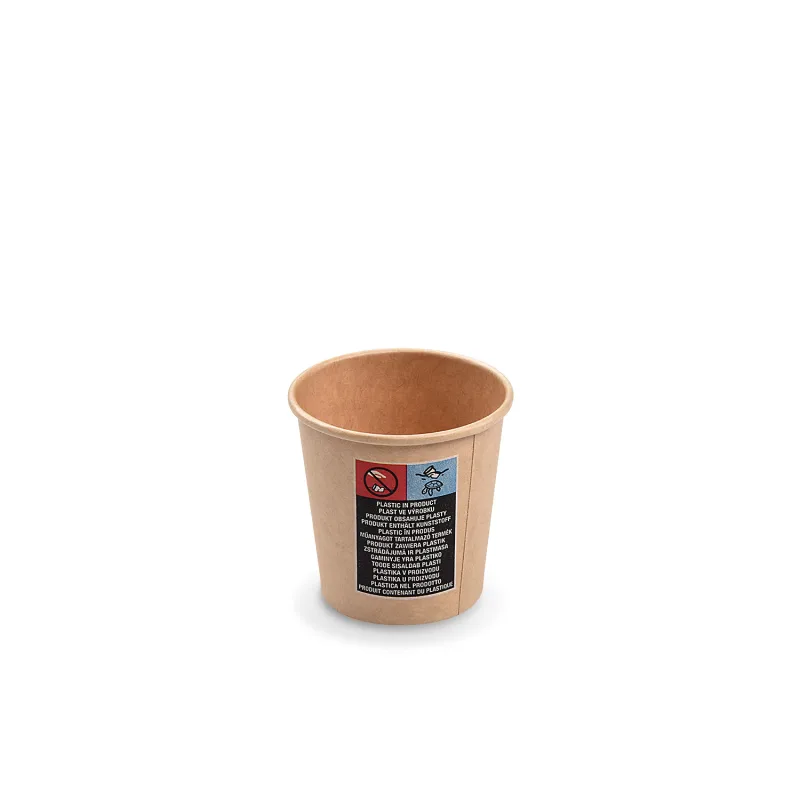 Papírový kelímek hnědý 280 ml, M (Ø 80 mm) [50 ks] (76428-11N)
