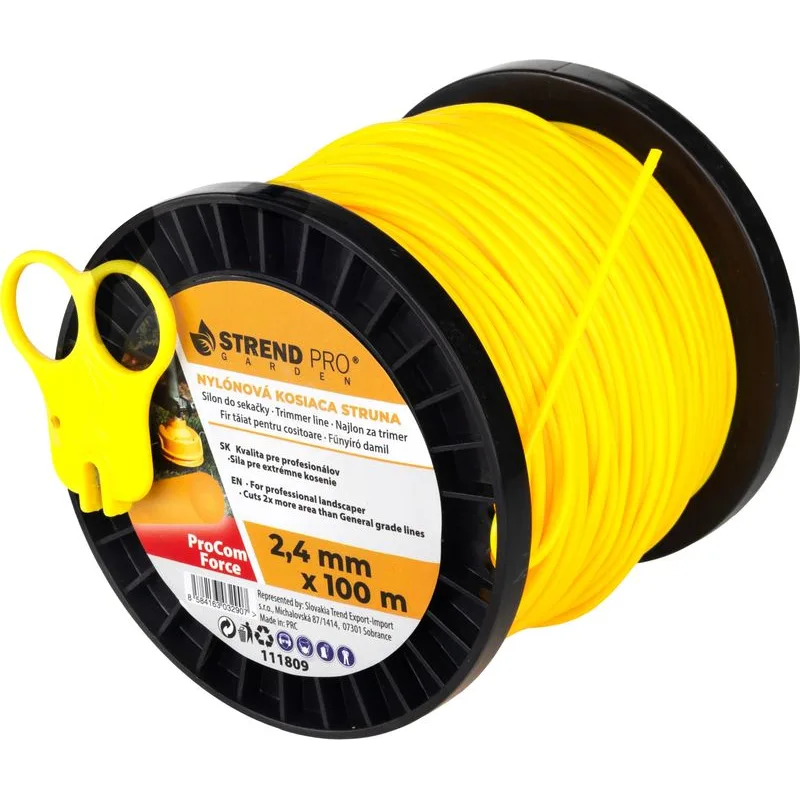 Silon na kosenie ProCom Force 2,4 mm, okrúhly, Spool 100 m