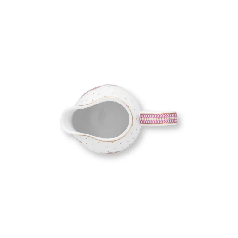 Pip Studio Jolie Dots Gold mlékovka 250ml, růžová
