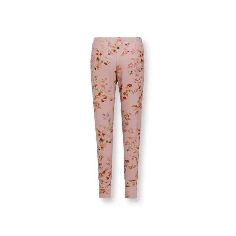 Pip Studio Bobien dlouhé kalhoty Kawai Flower Light Pink, růžové