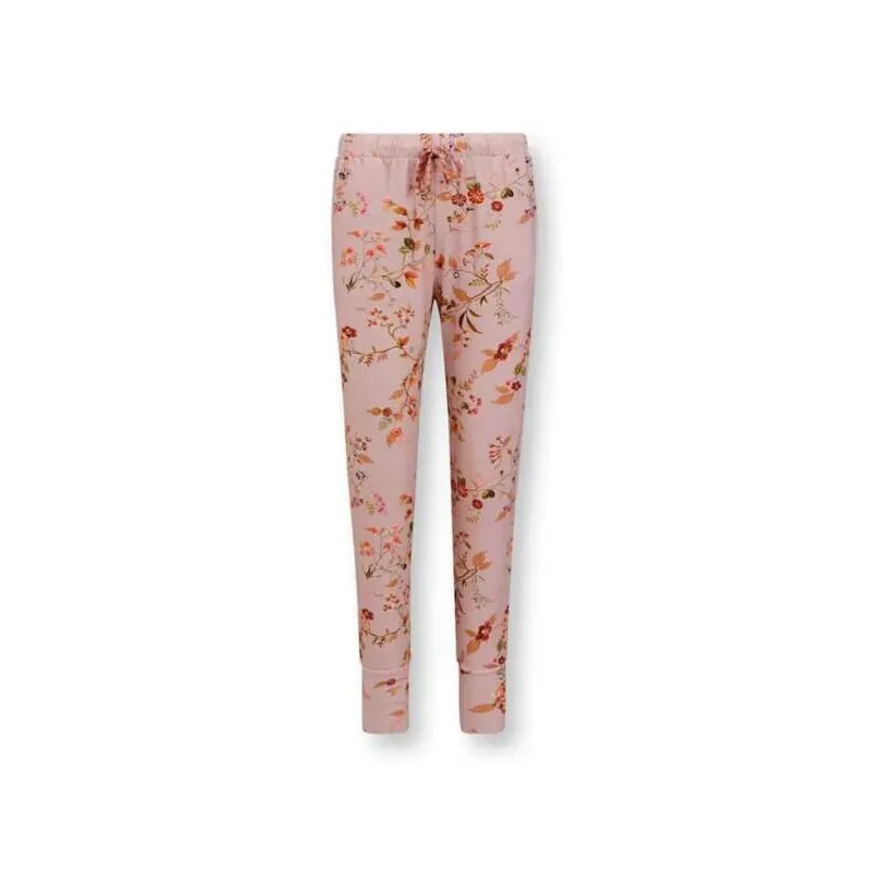Pip Studio Bobien dlouhé kalhoty Kawai Flower Light Pink, růžové