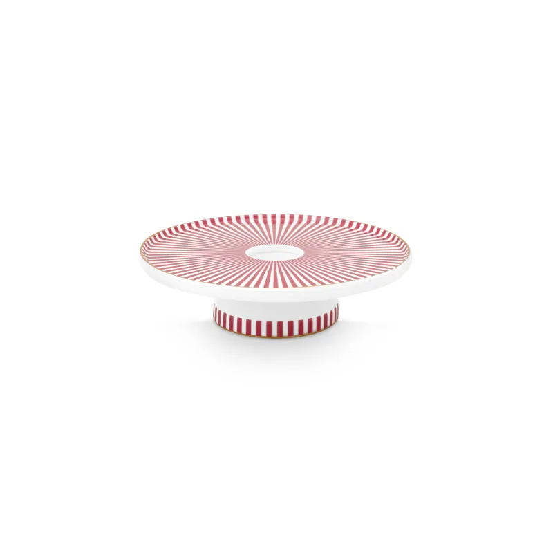 Pip Studio Royal Stripes svícen 14 cm, růžový