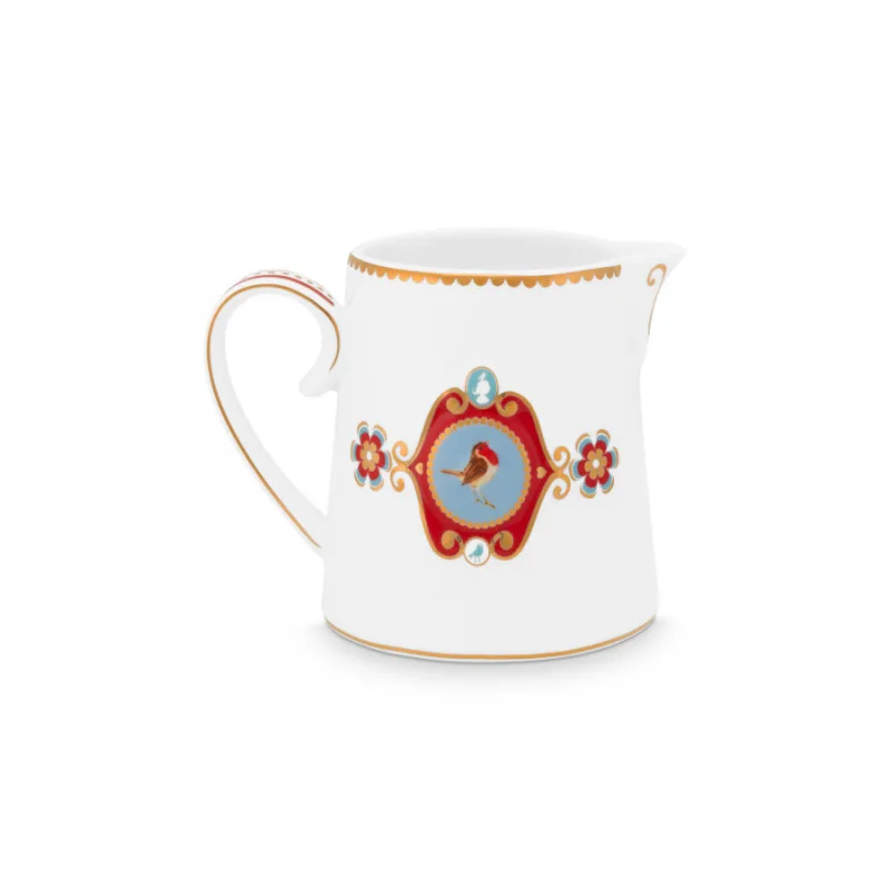 Pip Studio Love Birds Medallion mlékovka 270ml, bílá
