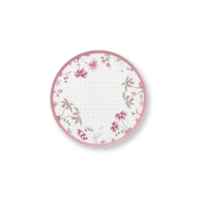 Pip Studio Jolie Dots Gold malý dortový podnos ∅21cm, růžový