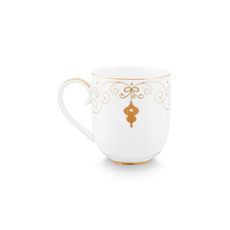 Pip Studio Royal Winter hrnek 300ml, bílý
