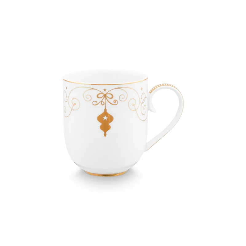 Pip Studio Royal Winter hrnek 300ml, bílý