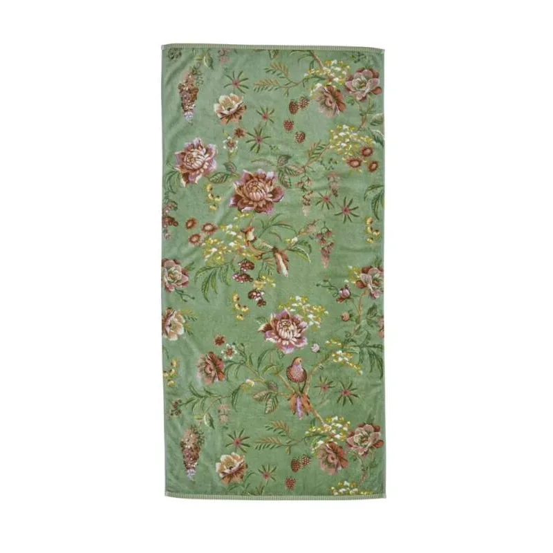 Pip Studio Secret Garden bavlněná froté osuška zelená 70x140 cm