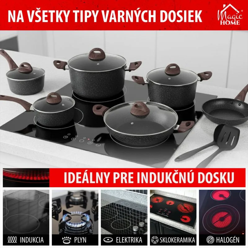 Sada riadu MagicHome Black Marble Line, 13 dielna