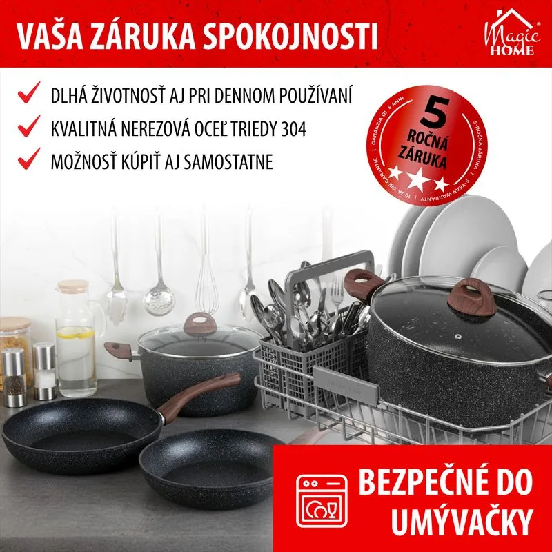 Sada riadu MagicHome Black Marble Line, 13 dielna