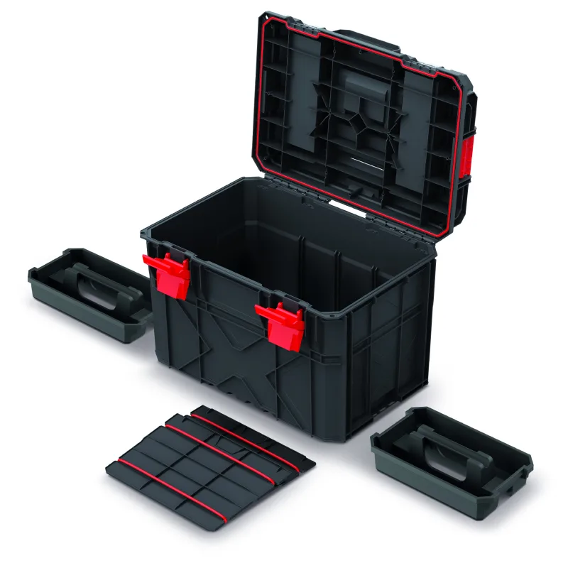 Kistenberg Kufor na náradie X BLOCK LOG čierny 2 organizéry vo veku 546x380x407 KXB604040F-S411
