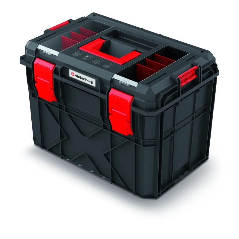 Kistenberg Kufor na náradie X BLOCK LOG čierny 2 organizéry vo veku 546x380x407 KXB604040F-S411