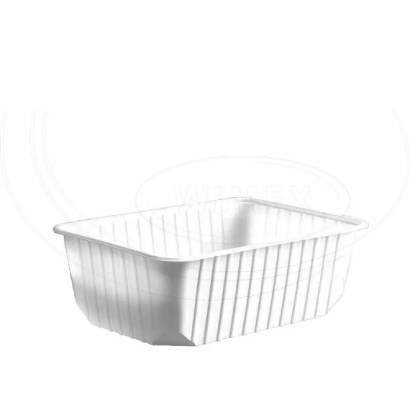 Vanička hranatá bílá 1000 ml (PP) [50 ks] (77590)