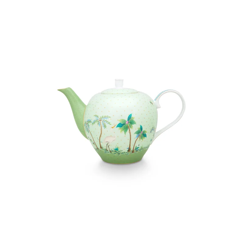 Pip Studio Jolie Gold Dots konvice 1.6l, zelená