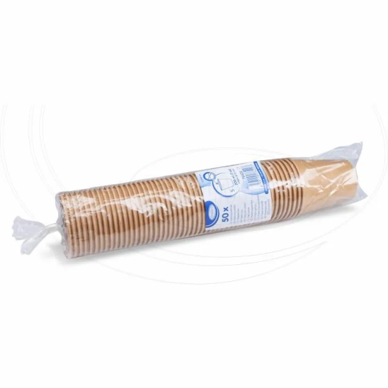 Papírový kelímek hnědý 200 ml, S (Ø 73 mm) [50 ks] (76420) 3N, CH2N,1N