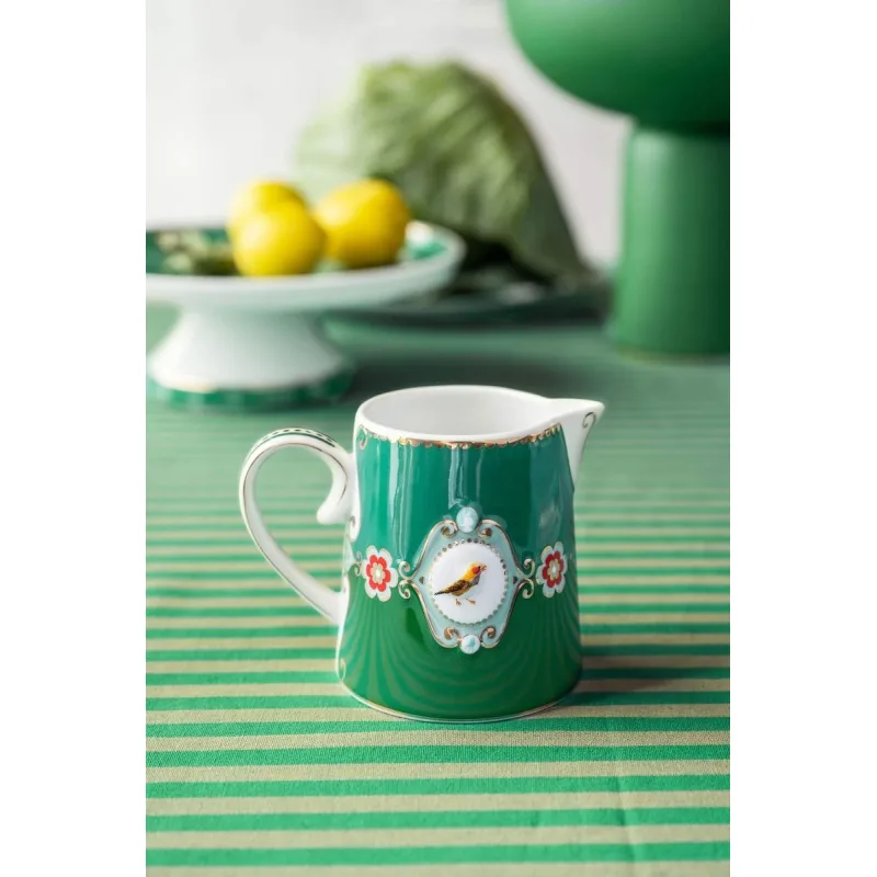 Pip Studio Love Birds mlékovka 270ml, zelená