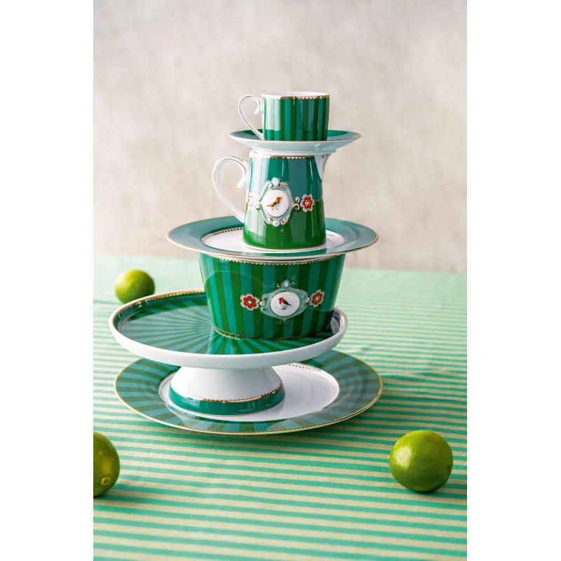 Pip Studio Love Birds mlékovka 270ml, zelená