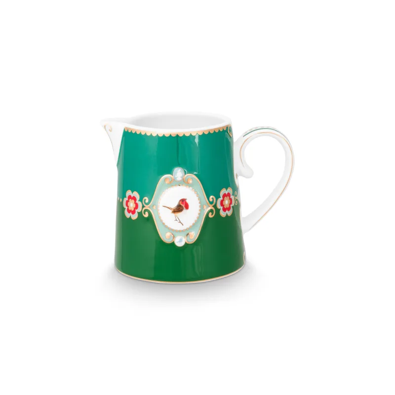 Pip Studio Love Birds mlékovka 270ml, zelená