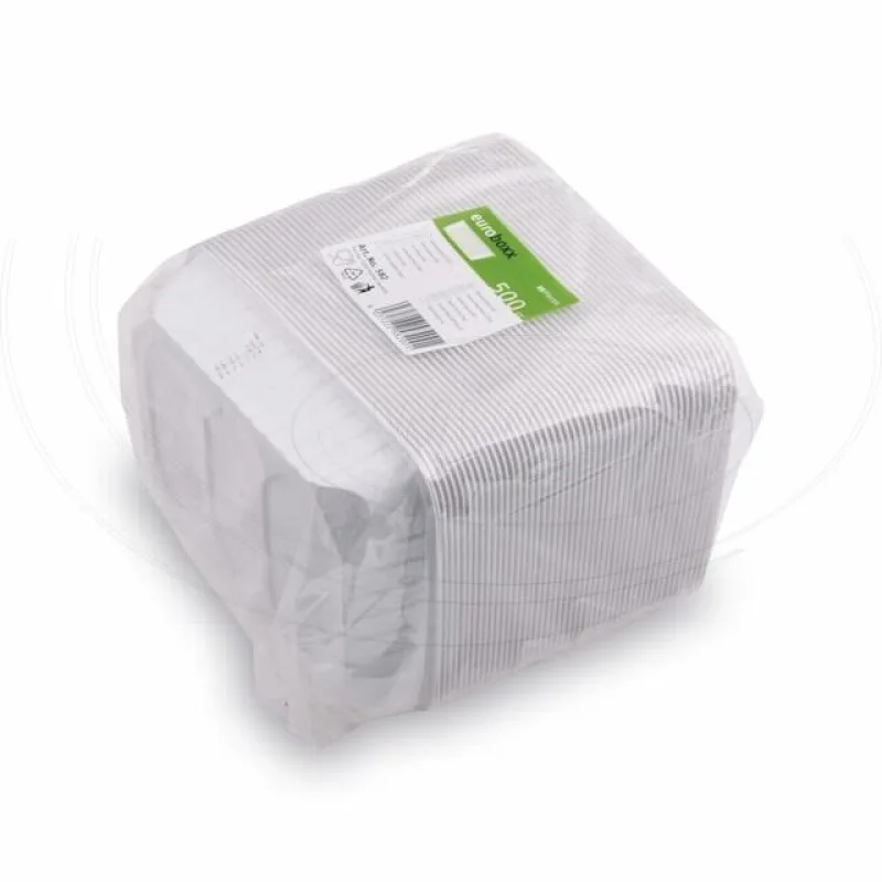 Vanička hranatá bílá 500 ml (PP) [50 ks] (77585)