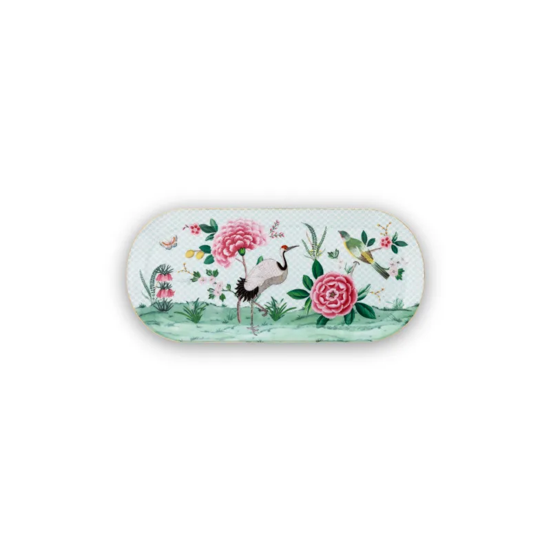 Pip Studio Blushing Birds servírovací tác 33.3x15.5cm, bílý