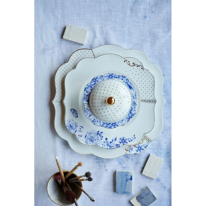 Pip Studio Royal White talíř Ø23,5cm, bílý