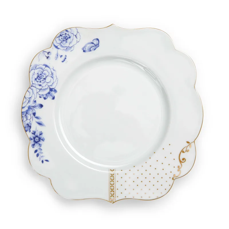 Pip Studio Royal White talíř Ø23,5cm, bílý