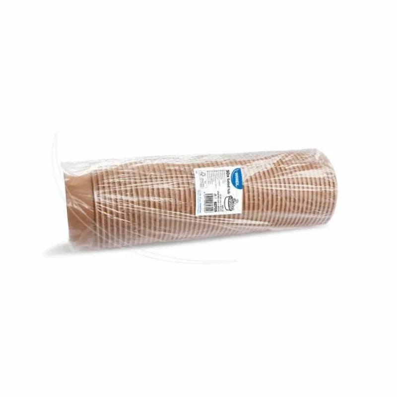 Papírové misky kulaté nepromastitelné kraft Ø150mm x 45mm, 500 ml [50 ks] (82705)