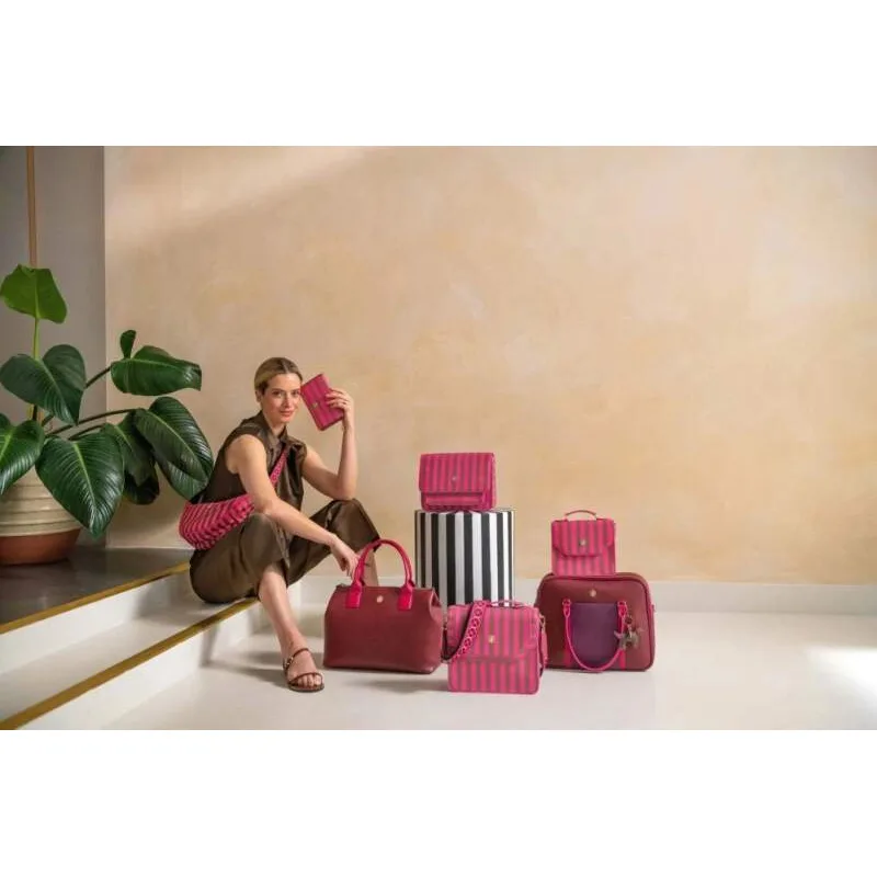 Pip Studio Willow Stripe Pink peněženka, růžová