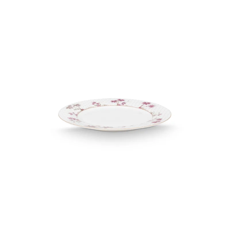 Pip Studio Jolie Dots Gold talíř ∅26,5cm, růžový