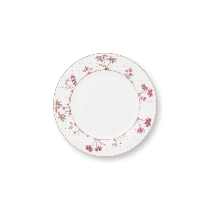 Pip Studio Jolie Dots Gold talíř ∅26,5cm, růžový