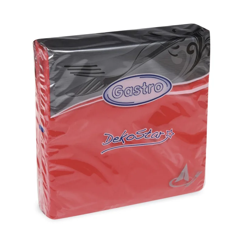 Ubrousky DekoStar červené 40 x 40 cm [40 ks] (88001 - 5B) Doprodej.